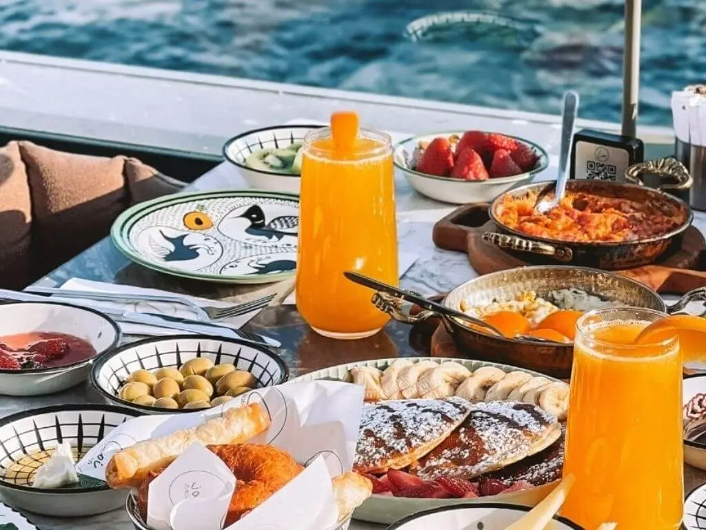 Traditional Turkish Breakfast on the Bosphorus